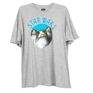 Star Wars Porgs Gray Short Sleeve T Shirt Sz 2XL